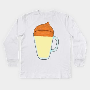 Dalgona Coffee Kids Long Sleeve T-Shirt